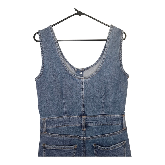 NWT RE Generation By Celebrity Pink Denim Overall Midi Dress Size Medium - Picture 6 of 14